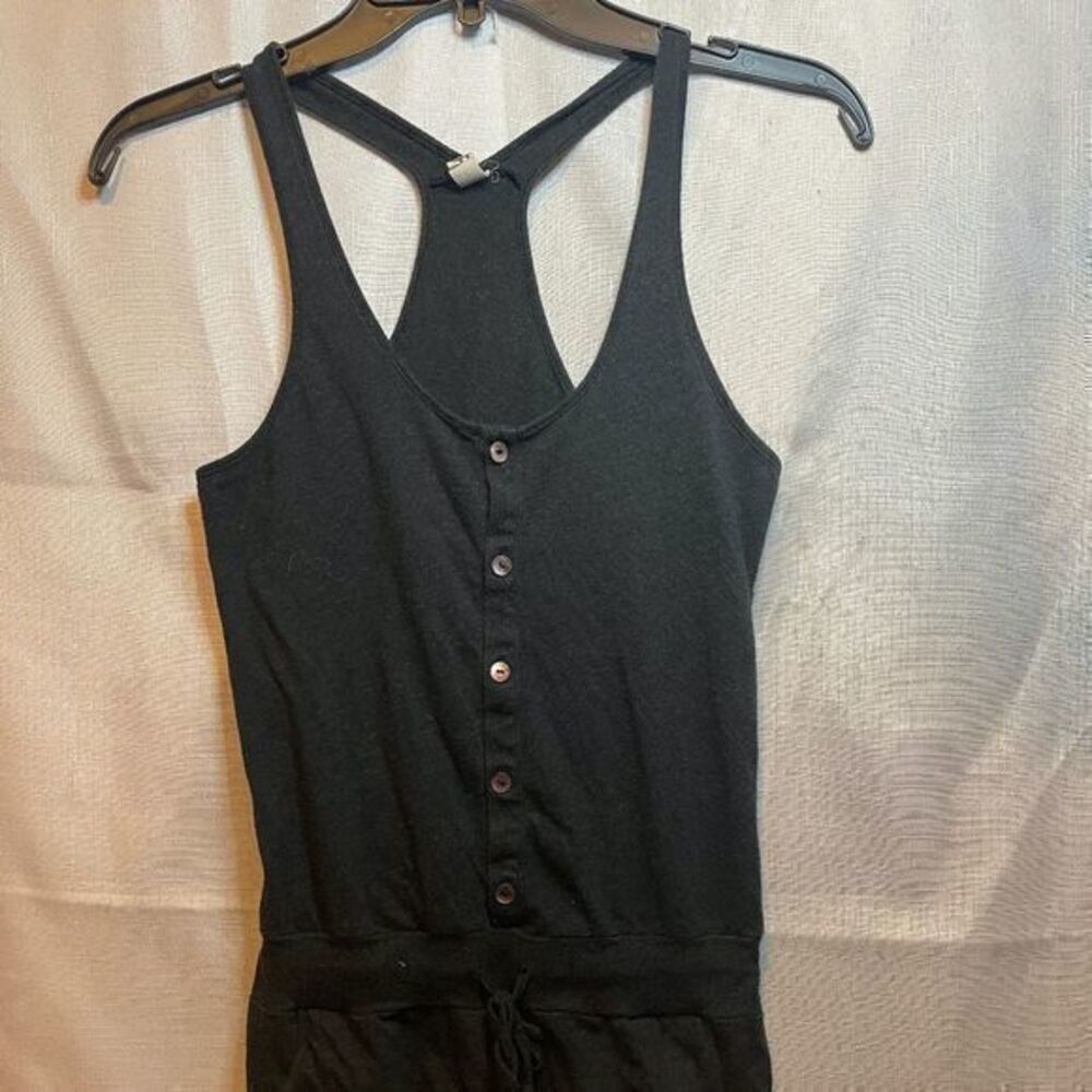 Aritzia TNA Womens Dark Grey Racerback Shortie Short Romper Size XXS